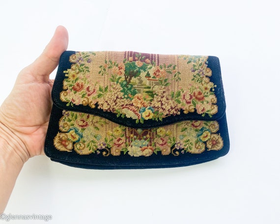 1920s Needlepoint Handbag | 20s Micro Needlepoint… - image 5