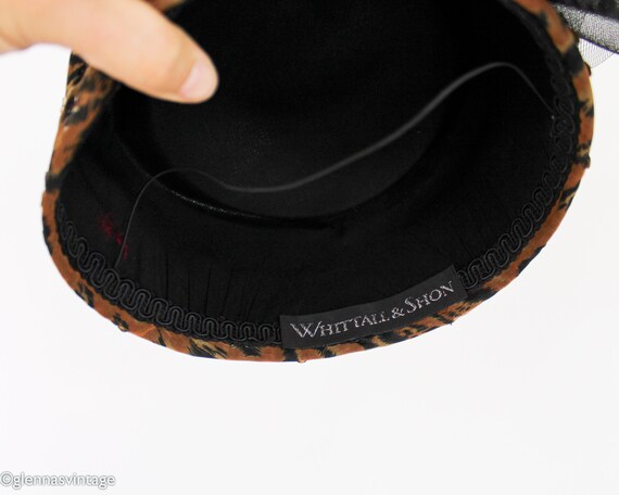 1980s Leopard Hat | Leopard Fascinator - image 9