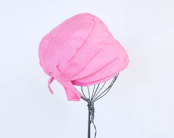 1950s Pink Turban Hat | 60s Pink Turban | Bubblegum Pink Hat | Barbie Pink Hat