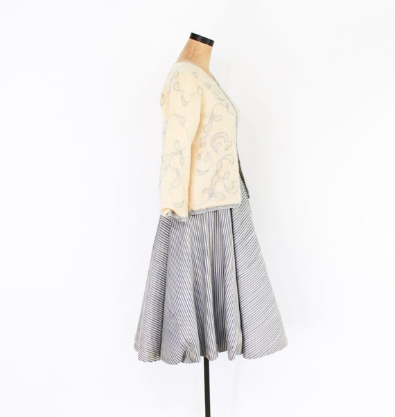 1960s Beige Mohair Cardigan | 60s Mohair Wool Car… - image 3