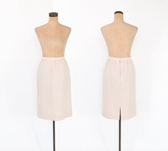 Lilli Ann |  1970s Beige Skirt Suit  | 70s Tan Po… - image 7