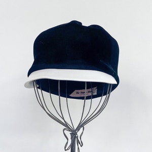 1960s Black Velvet Hat 60s Black Velvet Cap Twiggy Style The Topper Shop image 2