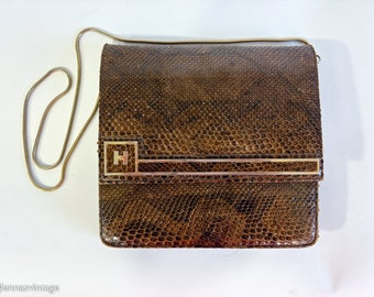 Morle, 80s Vintage Small Tan Snakeskin Shoulder Bag - Etsy