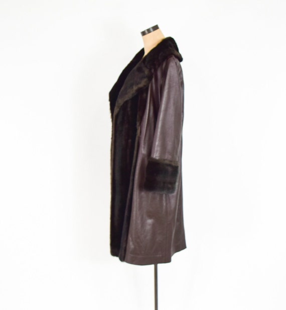 Lilli Ann | 1970s Dark Brown Leather Coat | 70s B… - image 5