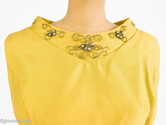 Yellow Silk Shantung Midi Skirt