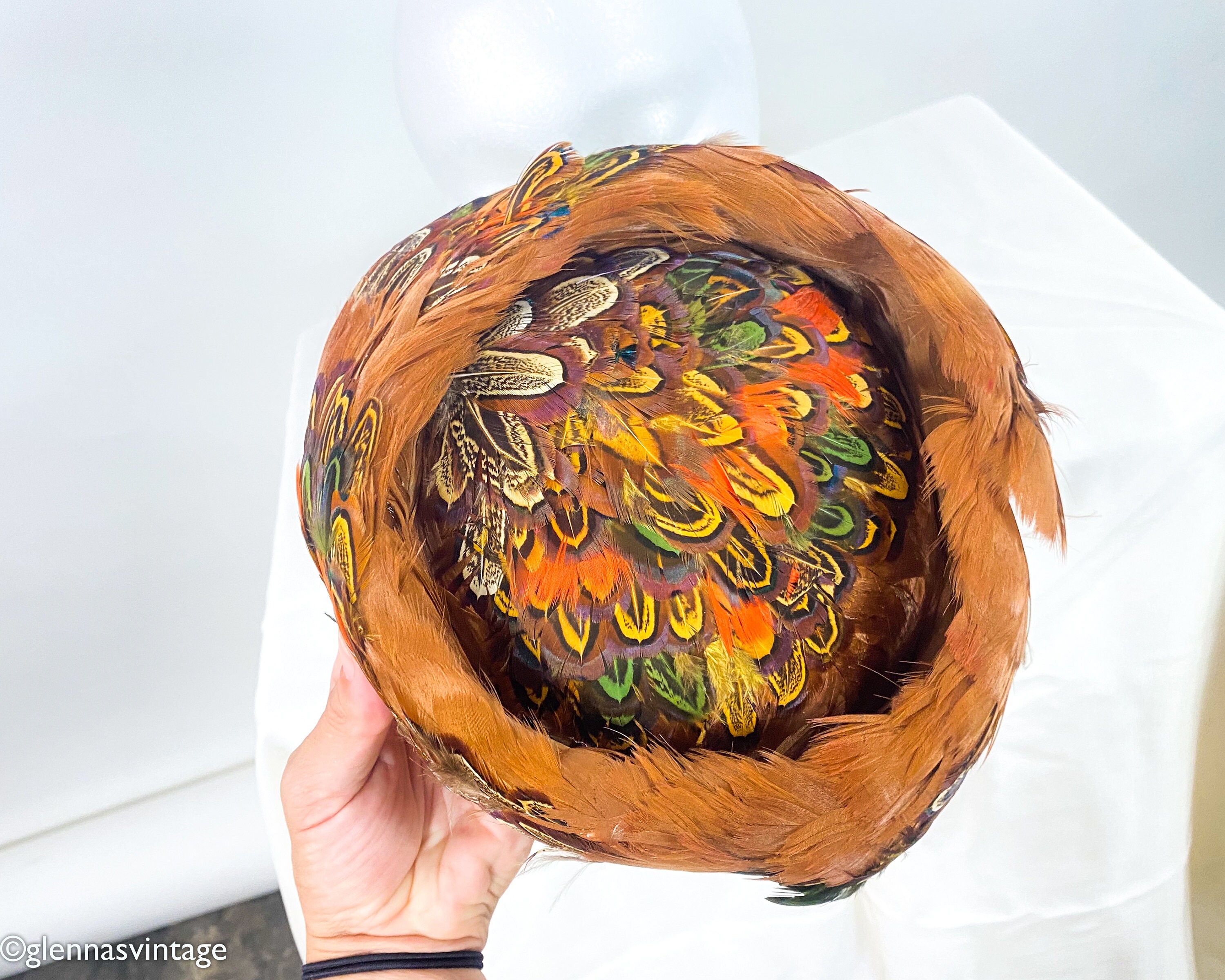 1950s Colorful Quail Feather Pillbox Hat | Vintage Hat - Etsy