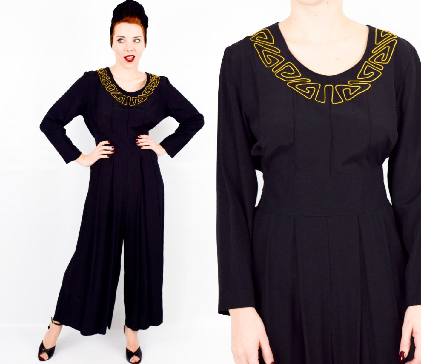 90’s Black Wide Leg Jumpsuit by Express main image 1