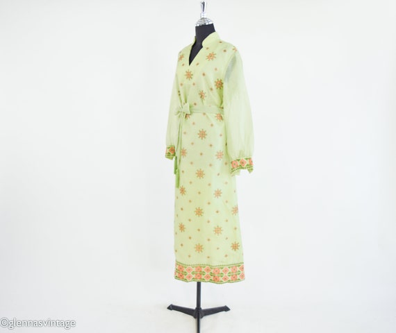 Alfred Shaheen | 1970s Green Screen Print Shift D… - image 2