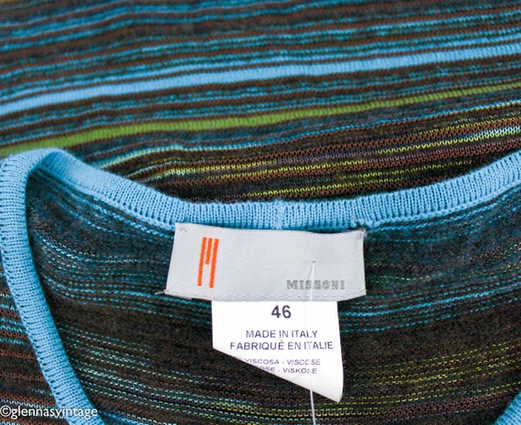 MISSONI マルチカラーストライプニットセーター 1990年代 ミッソーニ ブルーストライプ ニットセーター | ヴィンテージ
