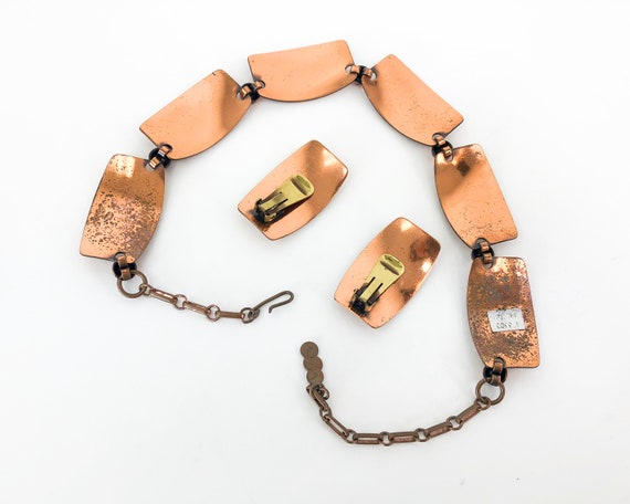 1950s Copper Jewelry Set | 50s Copper Swirls Neck… - image 6