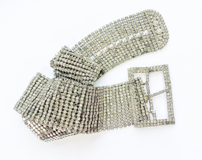 Vintage 1920s rhinestone belt