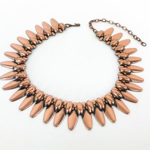 1950s Copper Necklace | 50s Copper Choker Necklace | Rebajes