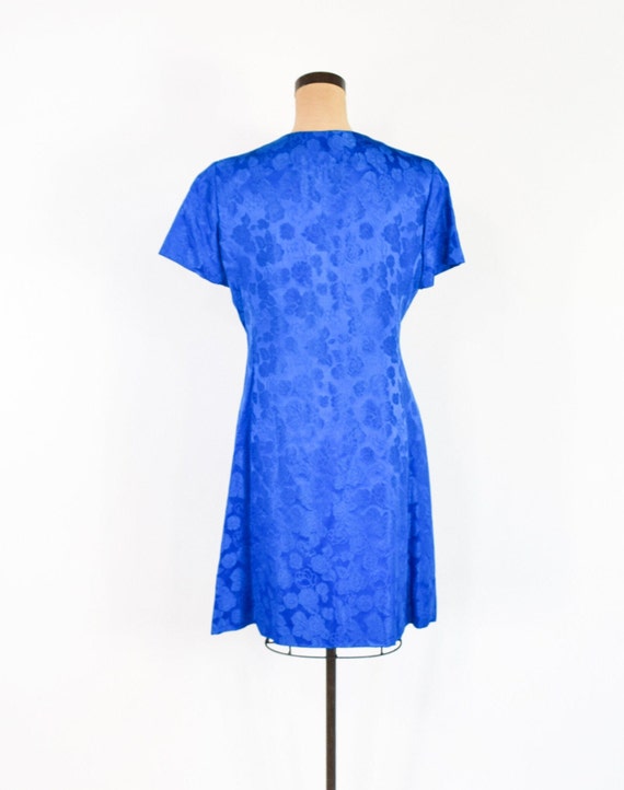 1960s Blue Brocade Dress & Coat | 60s Royal Blue … - image 8