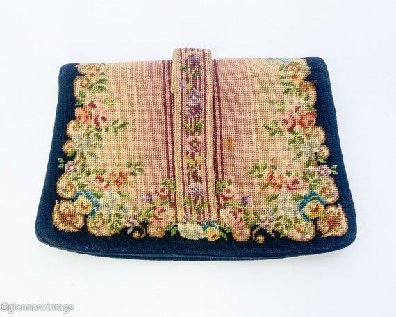 1920s Needlepoint Handbag | 20s Micro Needlepoint… - image 2