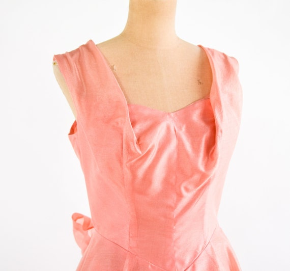 1950s Pink Iridescent Organza Party Dress | 50s P… - image 7