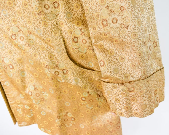 1940s Gold Silk Asian Evening Coat | 40s Gold Sil… - image 8