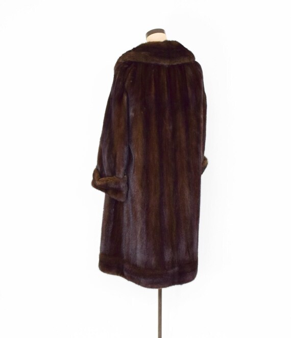 1950s Brown Mink Coat | 50s Dark Brown Mink Coat … - image 6