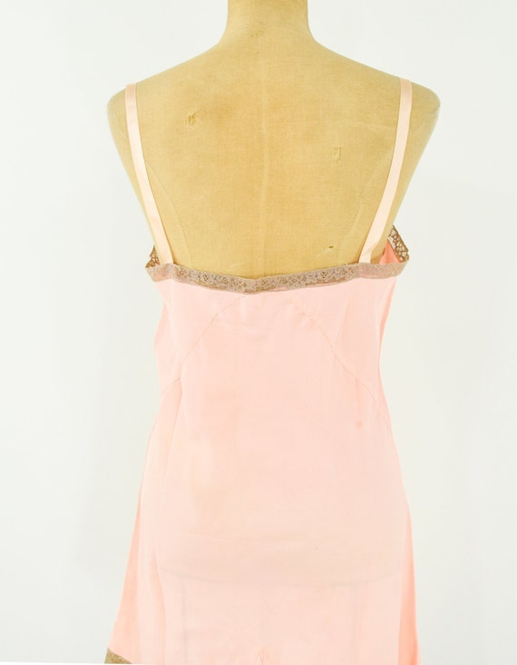 1920s Peach Silk Romper Lingerie | 20s Pink Silk … - image 9