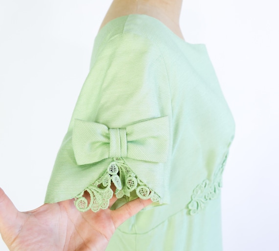 mint green vintage dress 1960s Party Dress / Mint Green Dress / Fit and Flare Dress / Size Extra  Small XS