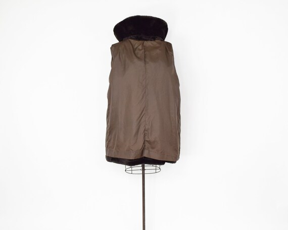 1960s Brown Faux Fur Coat | 60s Brown Faux Shirre… - image 9