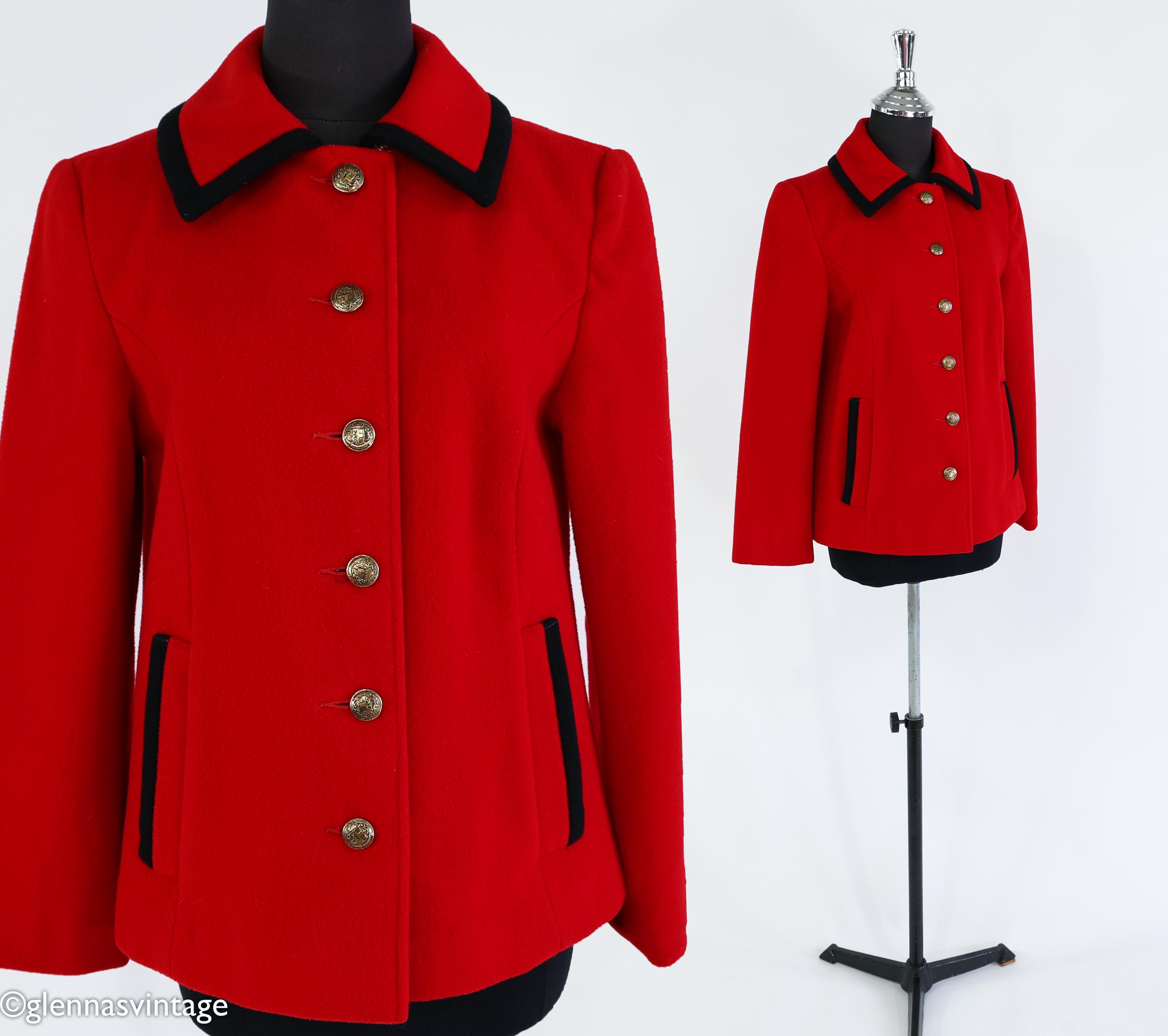 1950s Red Wool Short Jacket | Vintage Red Coat | Nordstrom, Medium