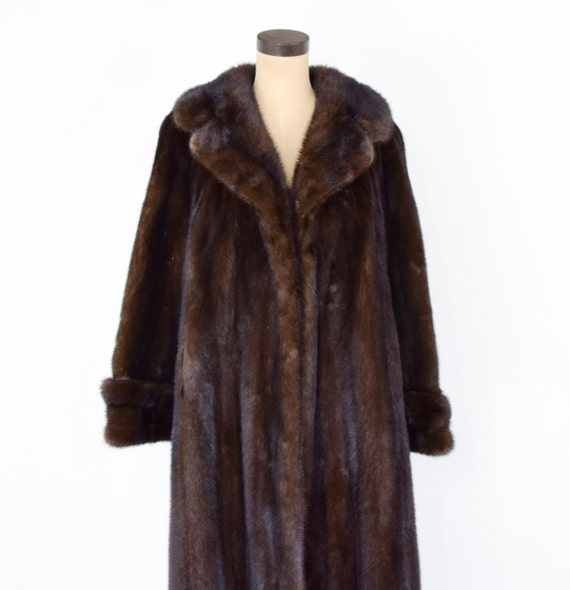 1950s Brown Mink Coat | 50s Dark Brown Mink Coat … - image 2