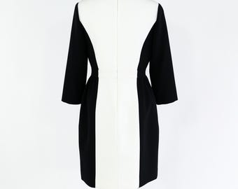 kate spade black and white dress Kate Spade Black White SATIN FAILLE Bow Dress NWT B4/4