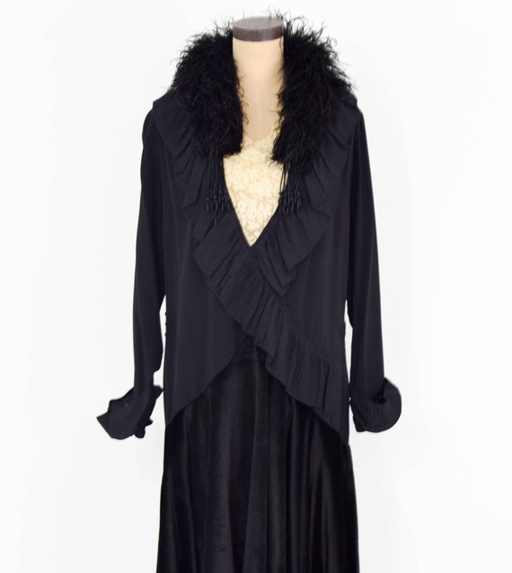 1900s Black Silk Dress | 1900s Black Silk & Velve… - image 8