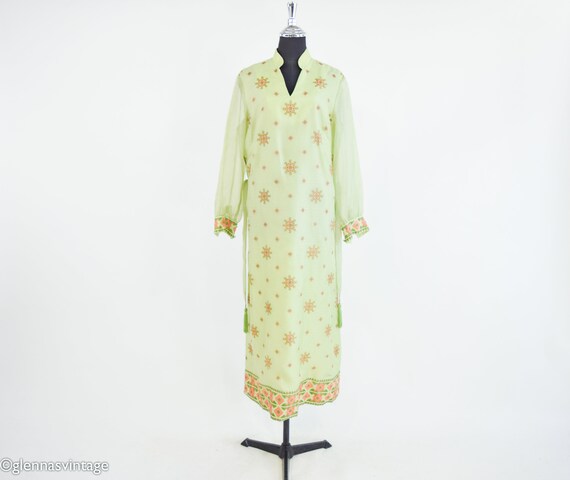 Alfred Shaheen | 1970s Green Screen Print Shift D… - image 6