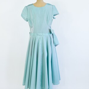 1940s Iridescent Green Evening Dress 40s Mint Green Taffeta Formal Old Hollywood XL image 7