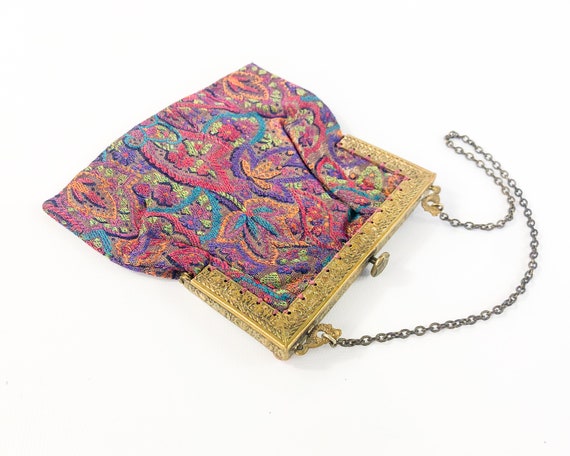 1900s Tapestry Evening Bag | Colorful Silk Tapest… - image 6