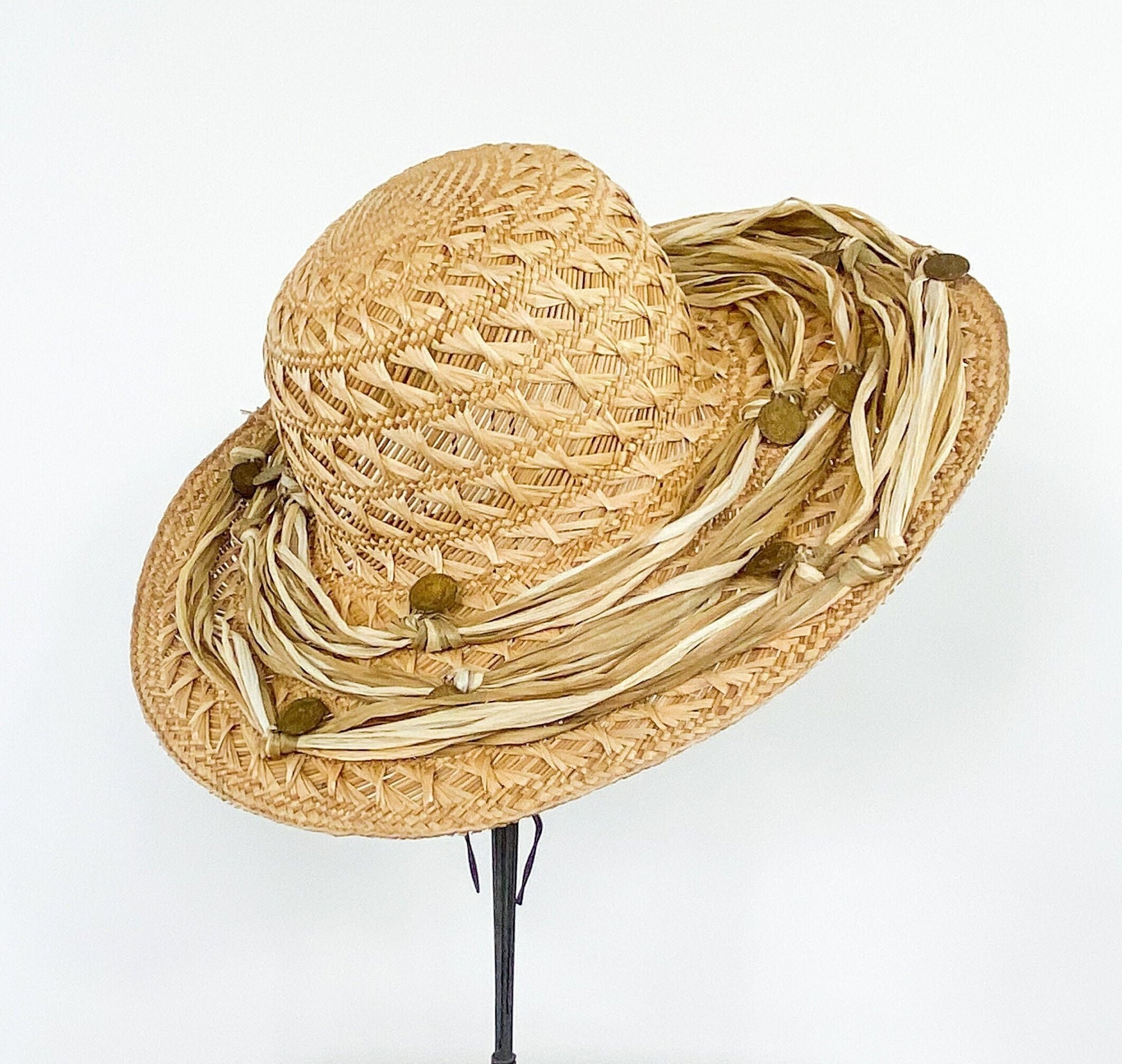 LORD & TAYLOR Elegant Cream Hat with Gold Flower Accent Lord and Taylor Vintage Hats - Etsy main image 4
