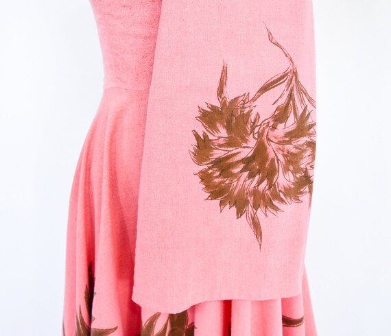 1950s Pink Strapless Dress | 50s Rose Sweetheart … - image 9