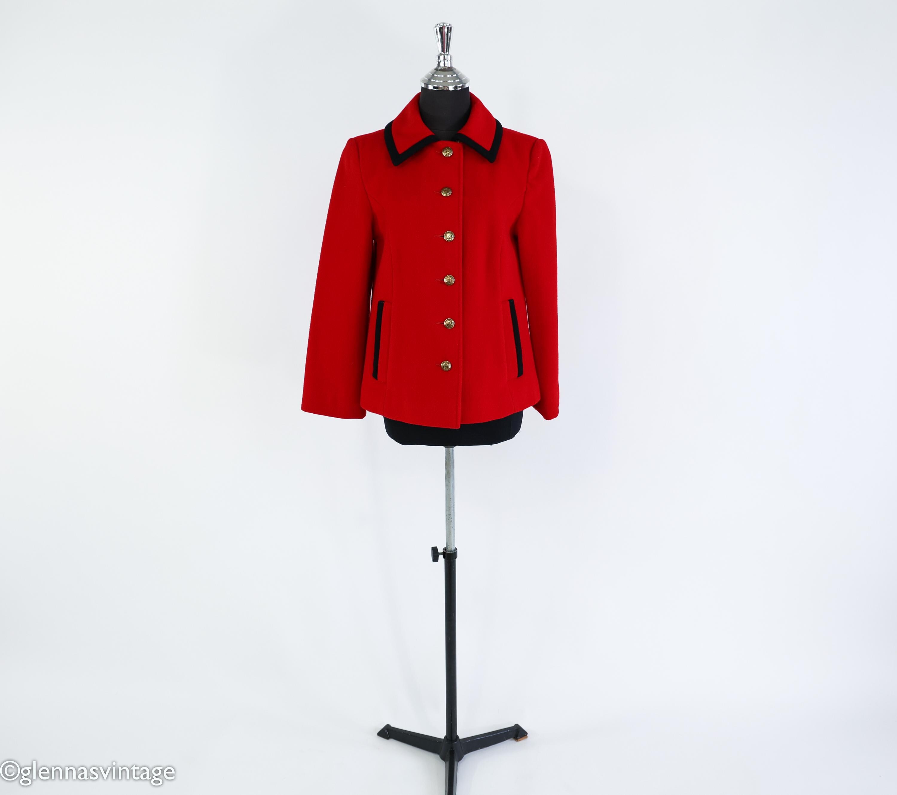 1950s Red Wool Short Jacket | Vintage Red Coat | Nordstrom, Medium