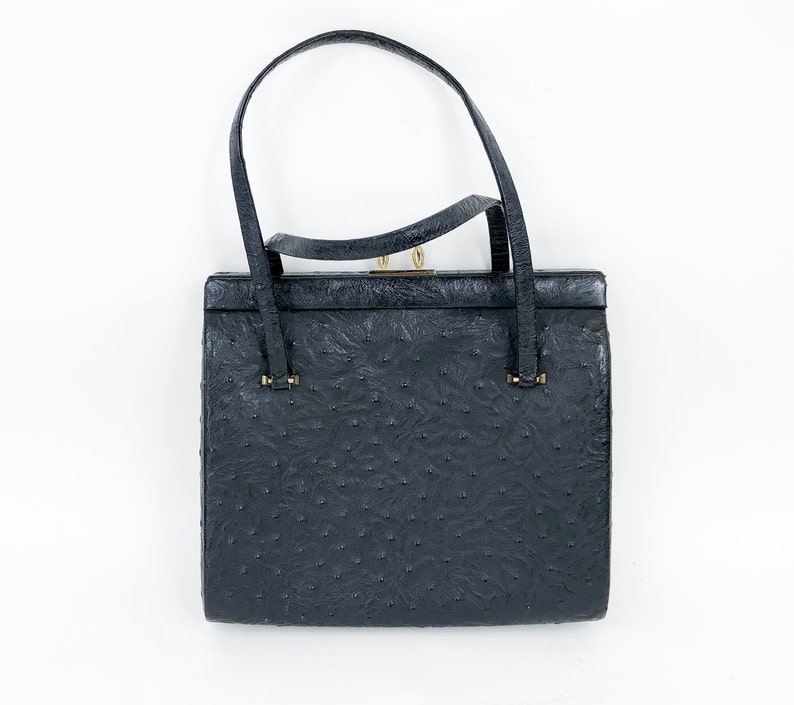 faux ostrich purse