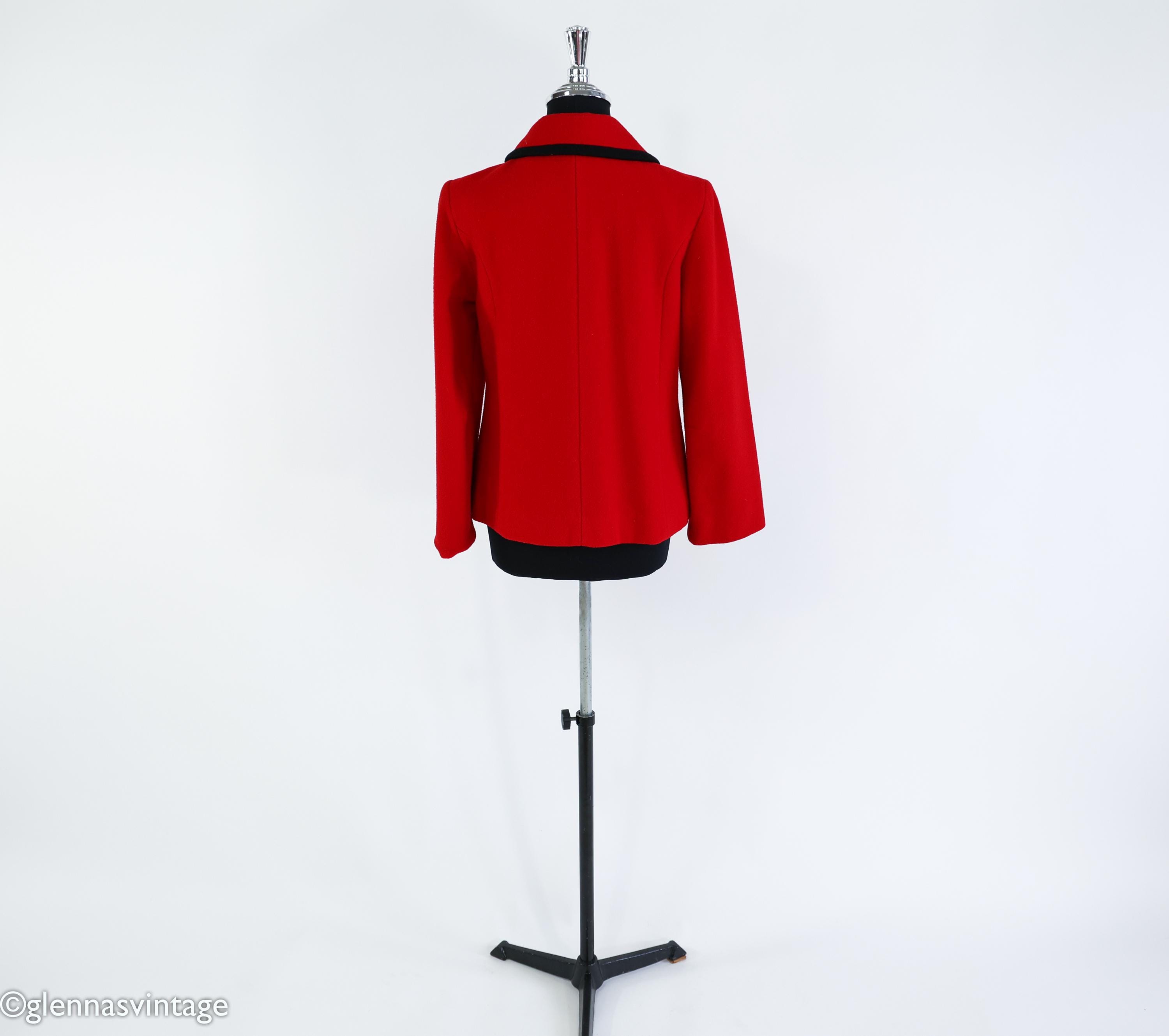1950s Red Wool Short Jacket | Vintage Red Coat | Nordstrom, Medium