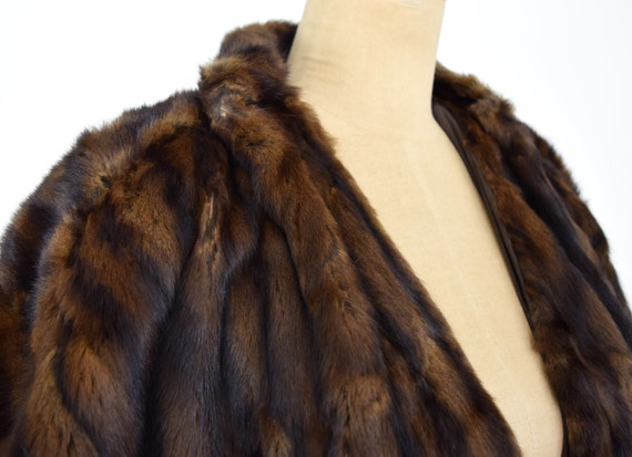 1940s Brown Fur Stole | 40 Brown Squirrel Wrap | … - image 10