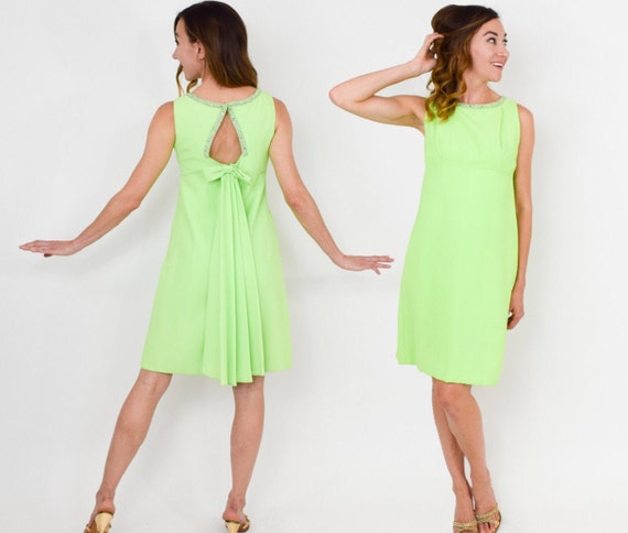 lime green cocktail dress