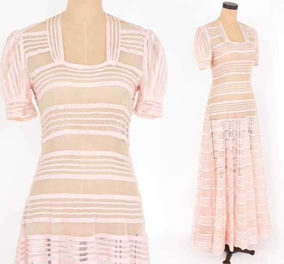 pink horizontal striped dress Picnic Season Maxi Dress Pink