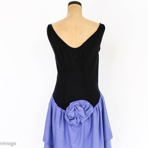 1990s Black & Blue Party Dress 90s Sleeveless Asymmetrical Dress fufi CLOBBER NAAS Medium image 5