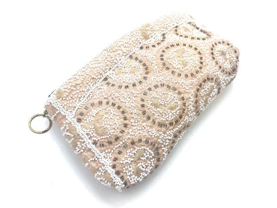 1940s Pink Beaded Clutch | 40s Blush Pink Beaded … - image 3