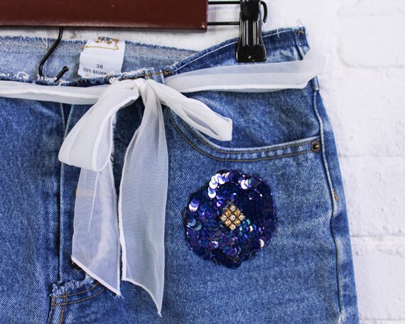 1990s Levis Denim Skirt | 90s Short Denim Skirt |… - image 3