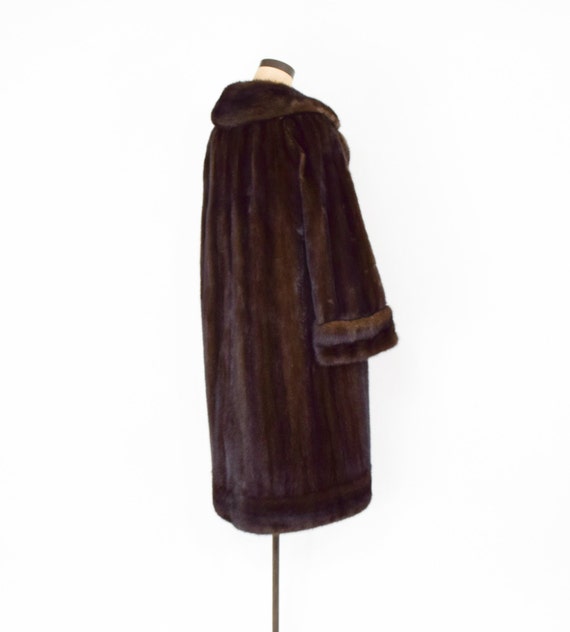 1950s Brown Mink Coat | 50s Dark Brown Mink Coat … - image 8