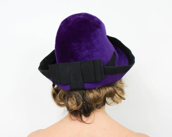 Mr. John Jr. |1960s Purple Wool Velour Brim  Hat … - image 7