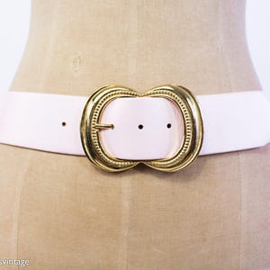 ST JOHN Gold and White Belt ST. JOHN White Leather Belt (PREOWNED) – Majolie Designs main image 4