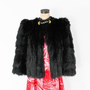 1940s Black Fur Jacket 40s Short Black Fur Coat Arctic Fur Co. Medium image 2