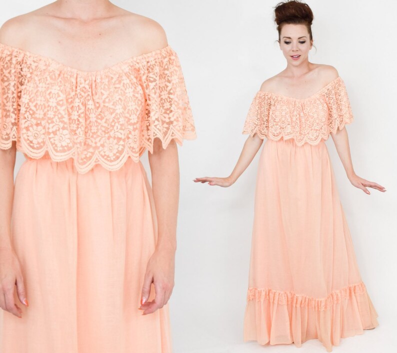 maxi dress with lace top