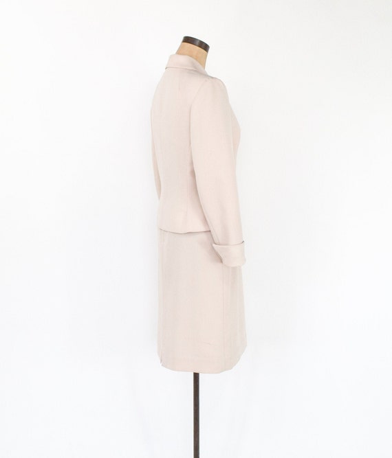 Lilli Ann |  1970s Beige Skirt Suit  | 70s Tan Po… - image 6