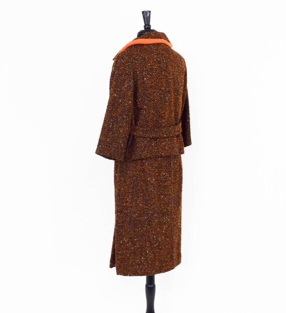 1960s Brown Wool Suit | 60s Brown Orange Wool 3 P… - image 6