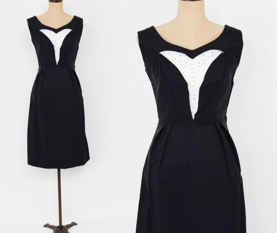 Rhinestone Cocktail Dress 40s 